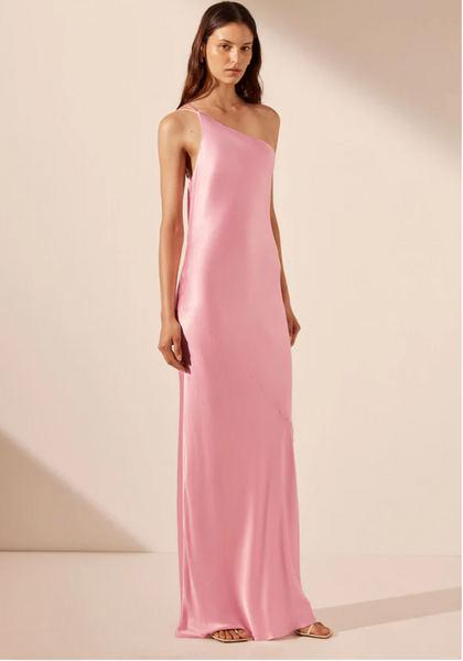 La Lune One Shoulder Cowl Back Maxi Dress