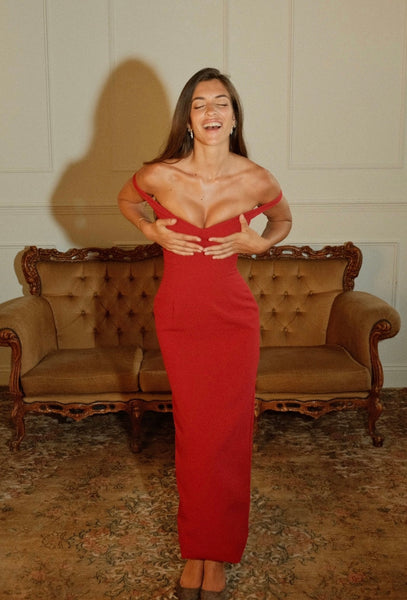 ELLERY DRESS RED - Runway Rentals