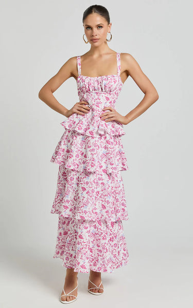 Lorma Midi Dress Pink