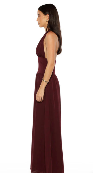 Cosette Burgundy Maxi Dress - Runway Rentals