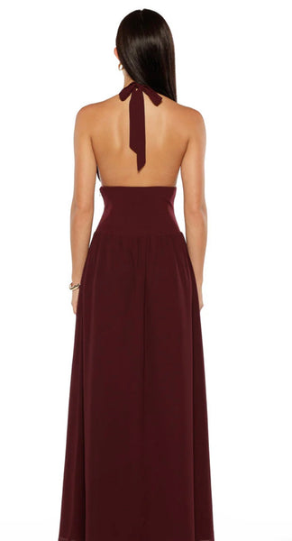 Cosette Burgundy Maxi Dress - Runway Rentals
